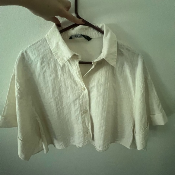 Zara crop top button down - Picture 2 of 5